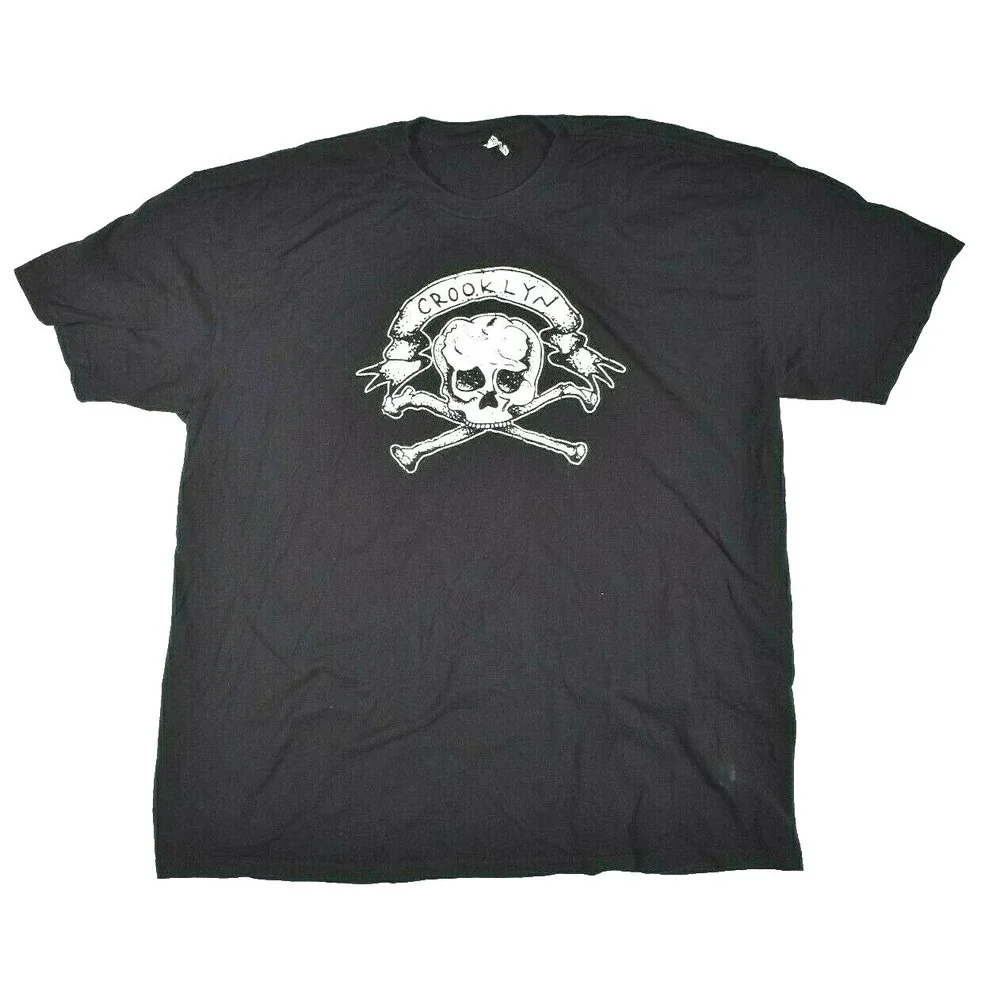 Crooklyn Men's Skull and Crossbones Black & White T-Shirt Size 2XL‎